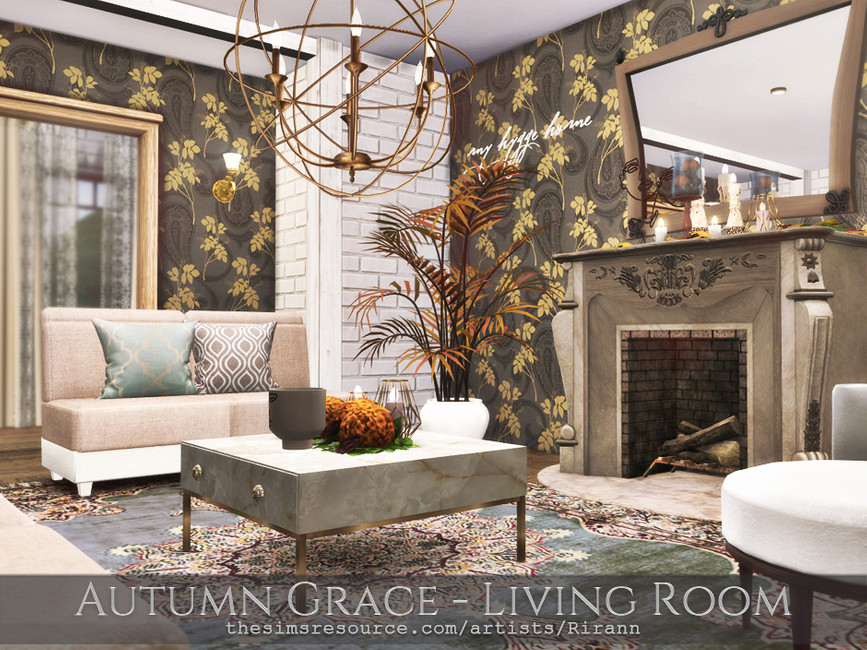 Autumn Grace Living Room by Rirann from TSR
