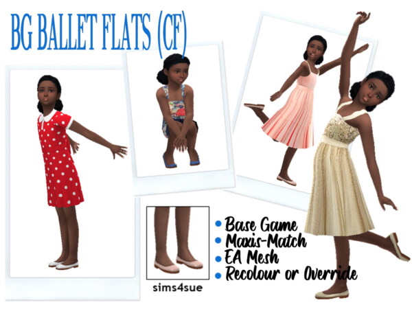 Ballet flats from Sims 4 Sue