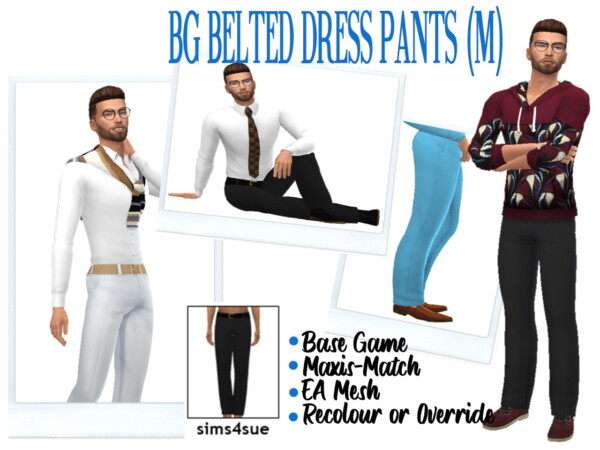Belted Dress Pants from Sims 4 Sue