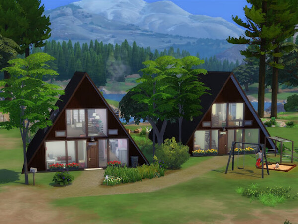Bjorli Cabin   cc free from KyriaTs Sims 4 World