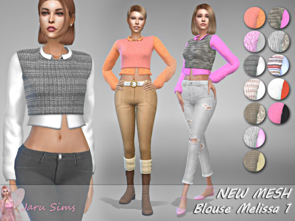 Blouse Melissa 1 by Jaru Sims from TSR