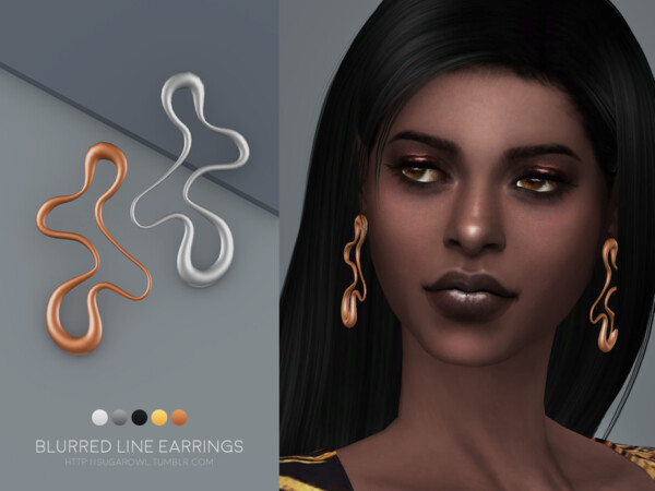 Blurred Line earrings by sugar owl from TSR