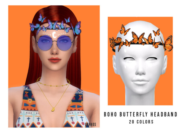 Boho Butterfly Headband by OranosTR from TSR
