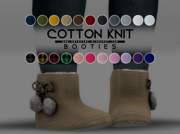 Cotton Knit Booties from Onyx Sims