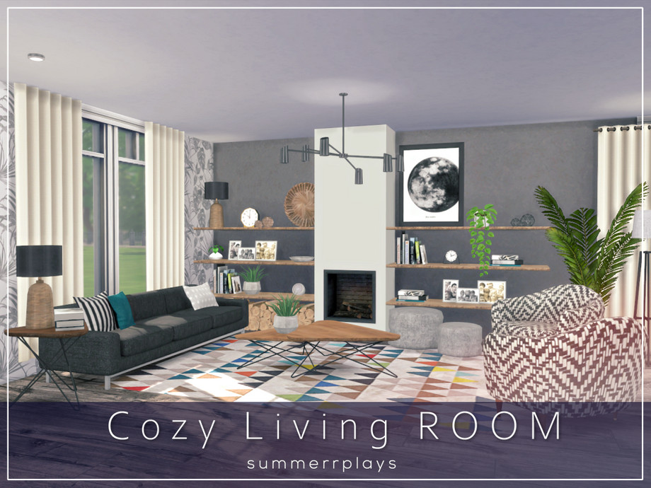 Cozy Livingroom by Summerr Plays from TSR • Sims 4 Downloads