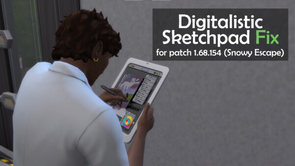 Digitalistic Sketchpad Fix by Arckange from Mod The Sims