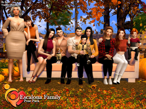 Escalona Family Pose Pack by Beto ae0 from TSR