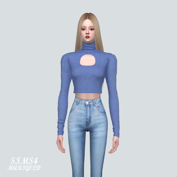 F Turtleneck Top V2 from SIMS4 Marigold