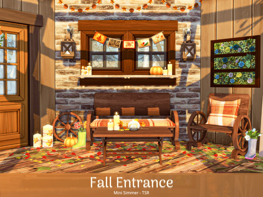 Fall Entrance House by Mini Simmer from TSR • Sims 4 Downloads
