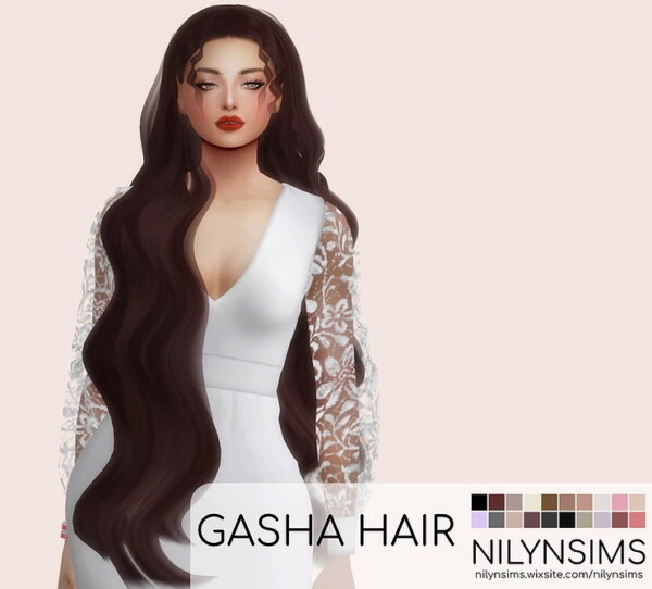 Gasha Hair from Nilyn Sims 4