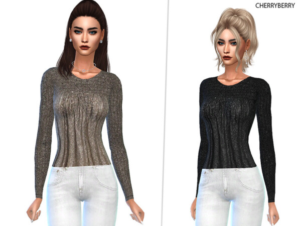 Glam Blouse by CherryBerrySim from TSR