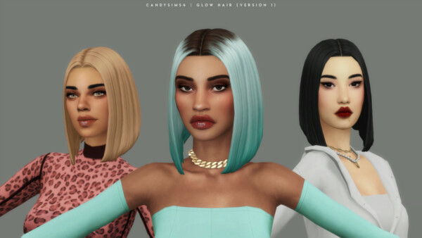 Glow Hair from Candy Sims 4