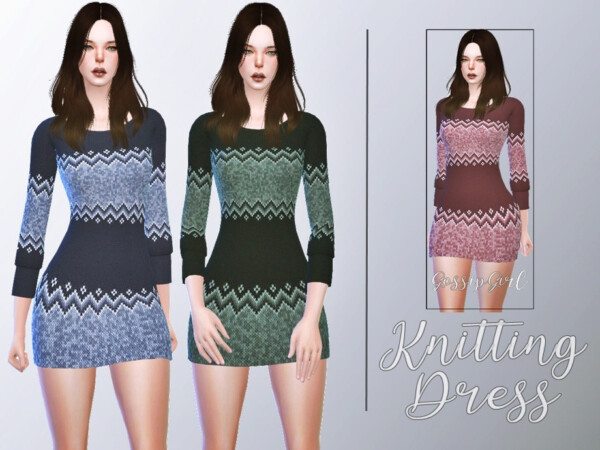 Knitting Dress by GossipGirl S4 from TSR