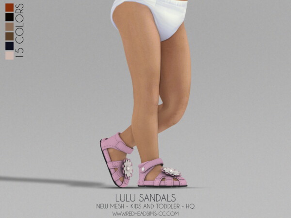 Lulu Sandals Child Version from Red Head Sims