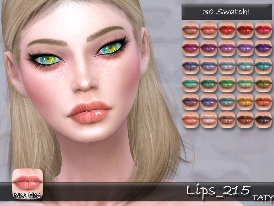 Lips 215 by tatygagg from TSR • Sims 4 Downloads