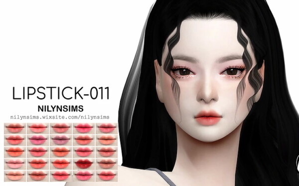 Lipstick 011 from Nilyn Sims 4