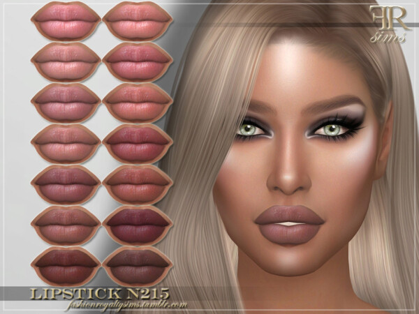 Lipstick N215 by FashionRoyaltySims from TSR