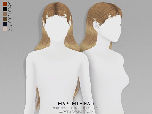 Marcelle Hair from Red Head Sims