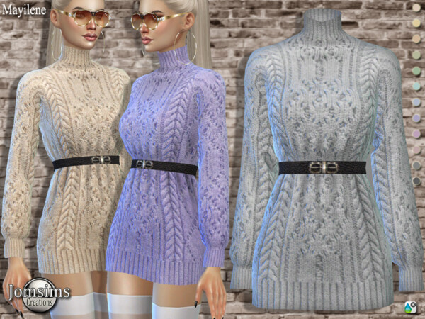 Mayilene wool short dress by jomsims from TSR