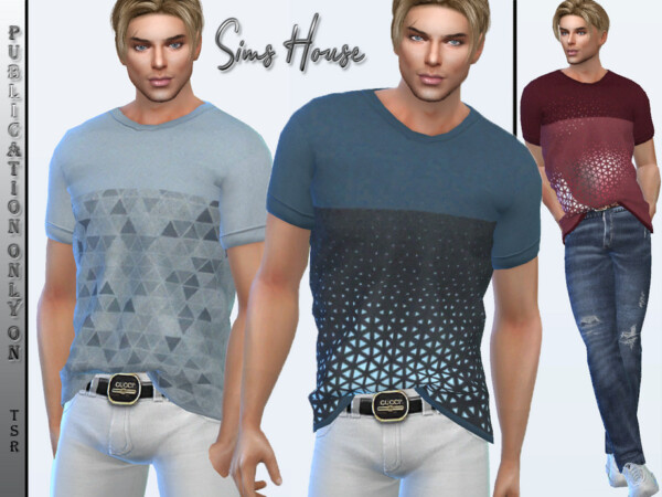 Mens T shirt tucked by Sims House from TSR