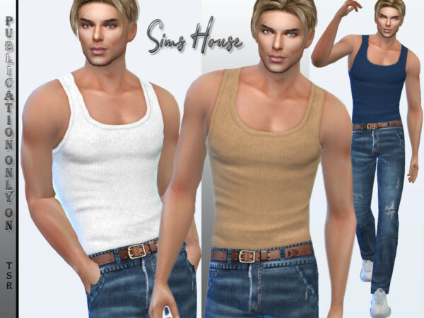 Mens T shirt tucked in by Sims House from TSR