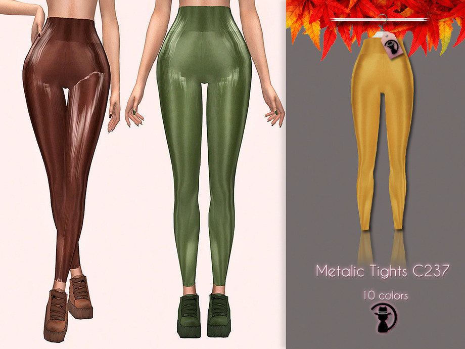 Metalic Tights by turksimmer from TSR • Sims 4 Downloads