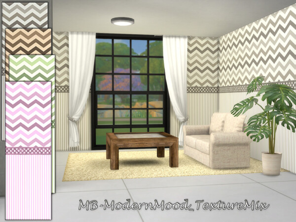 Modern Mood Texture Mix walls by matomibotaki from TSR