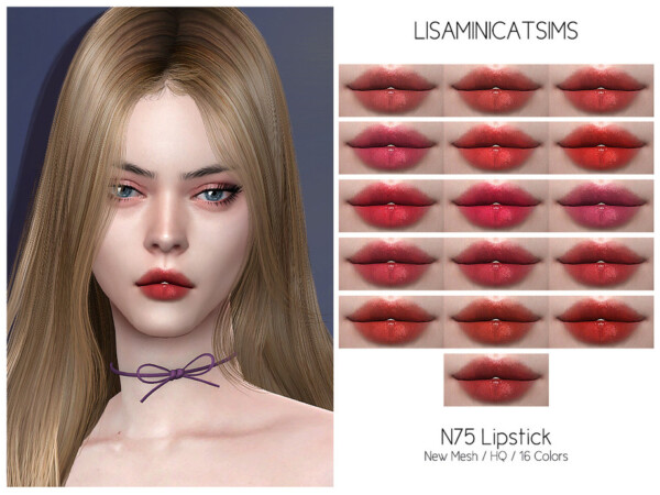 N75 Lipstick by Lisaminicatsims from TSR