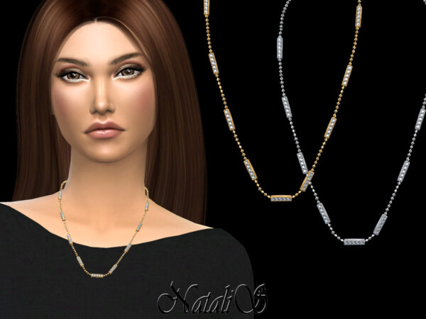 Diamond bar necklace by NataliS from TSR