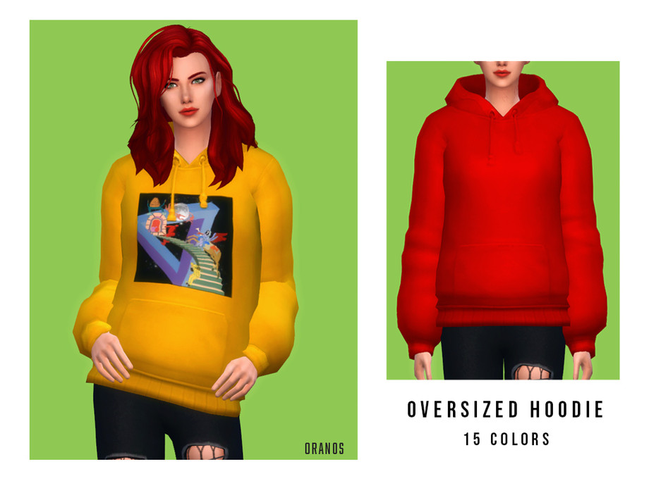 Sims 4 Oversized Hoodie CC