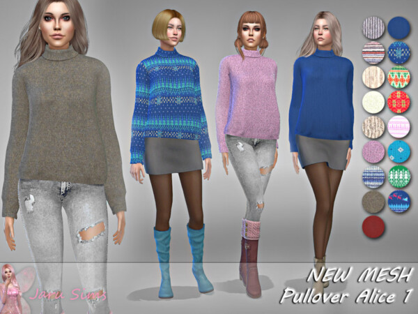 Pullover Alice 1 by Jaru Sims from TSR