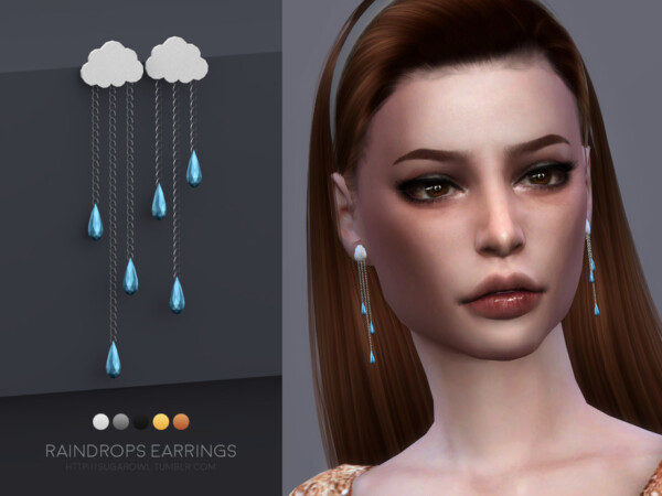 Raindrops earrings by sugar owl from TSR