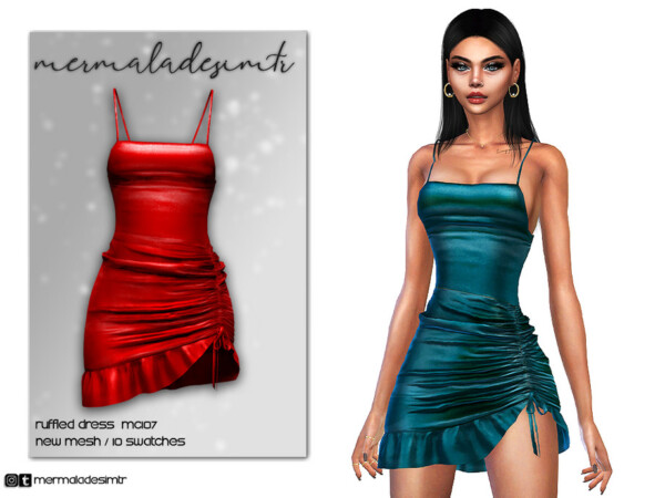 Ruffled Dress by mermaladesimtr from TSR