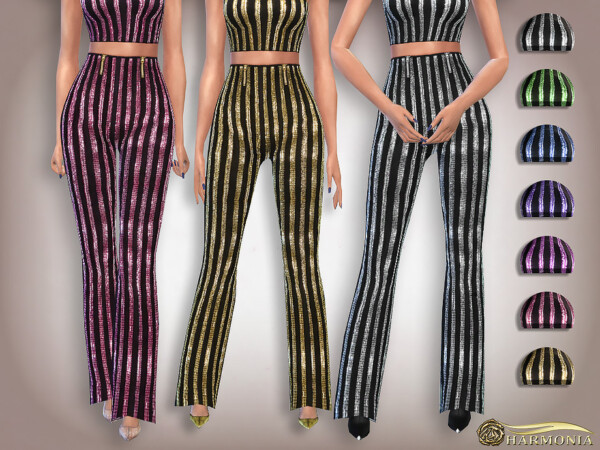 Sequin High Waisted Flare Pants by Harmonia from TSR