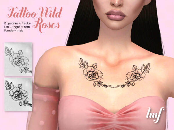 Tattoo Wild Roses by IzzieMcFire from TSR