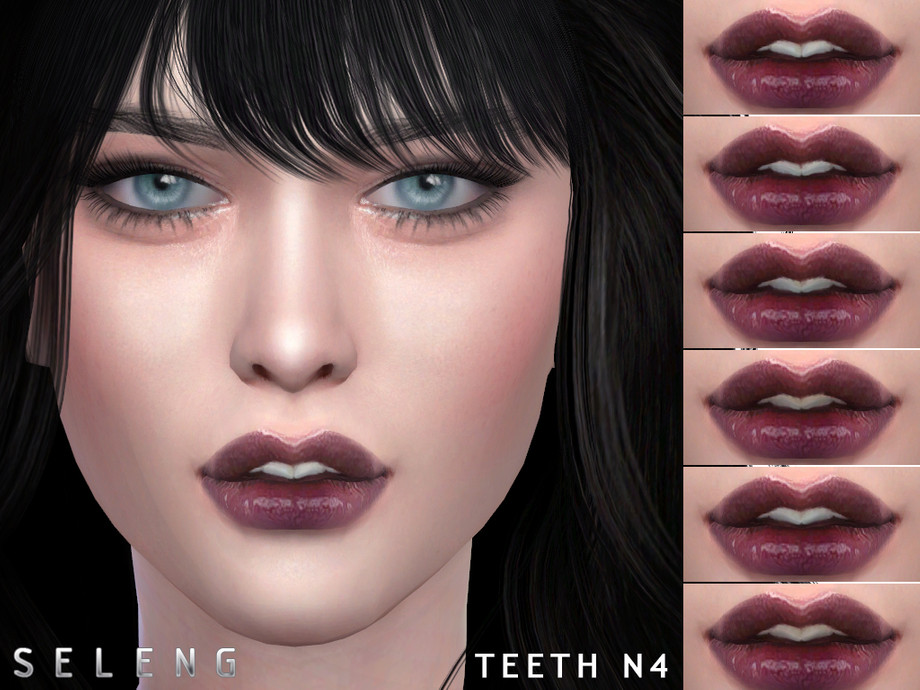 Sims 4 CC Skins: Teeth N4 by Seleng from TSR. 