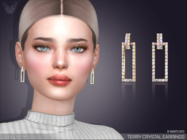Terry Crystal Earrings by feyona from TSR