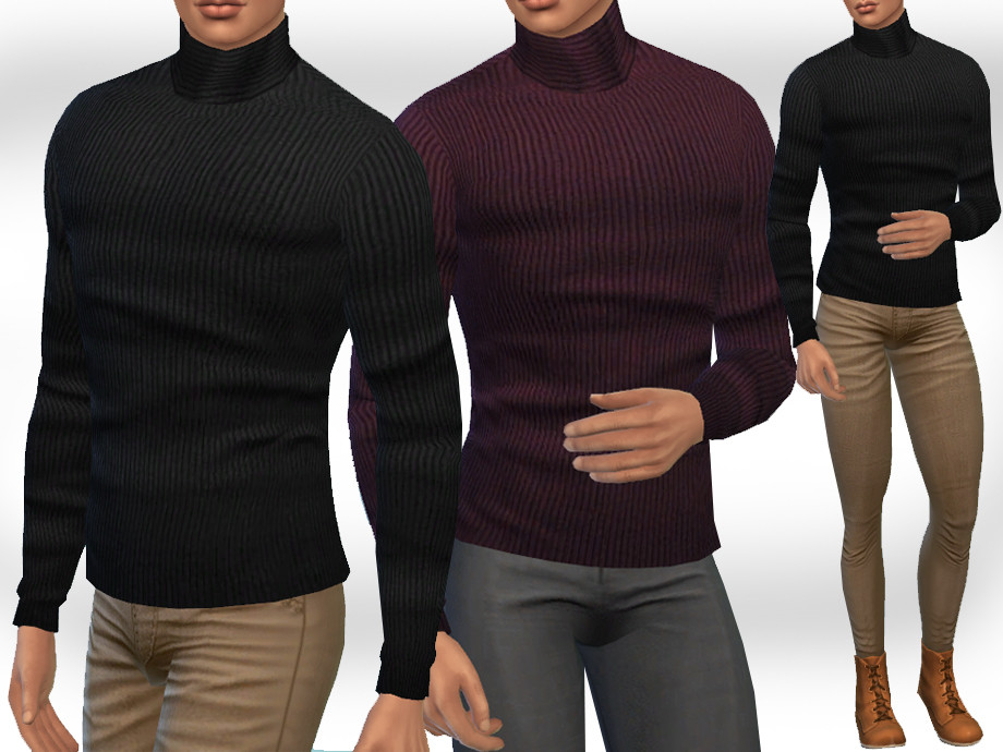 TurtleNeck Men Pullovers by Saliwa from TSR • Sims 4 Downloads