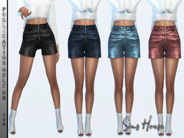 Womens leather shorts by Sims House from TSR