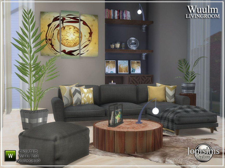 Wuulm living room by jomsims from TSR • Sims 4 Downloads