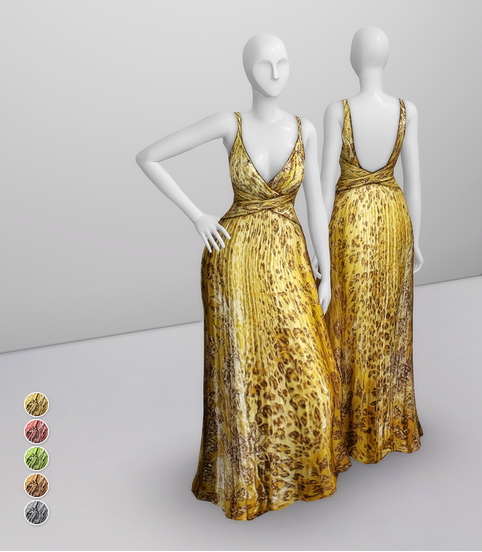 Yellow Leopard Gown from Rusty Nail