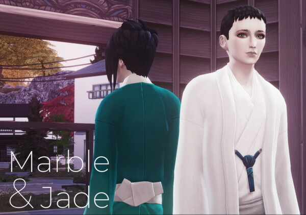 Marble and Jade Kimono and Yukata recolored by Sionella from Mod The Sims