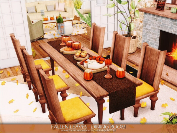 Fallen Leaves Dining Room by MychQQQ from TSR