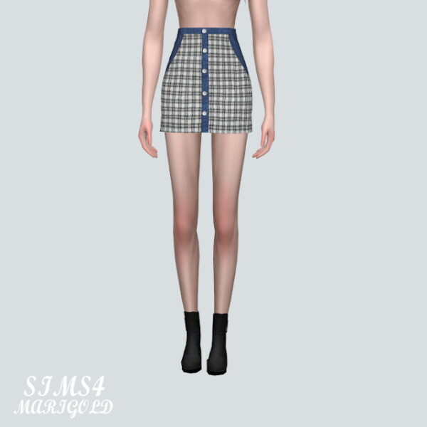 B3 Denim Mini Skirt from SIMS4 Marigold