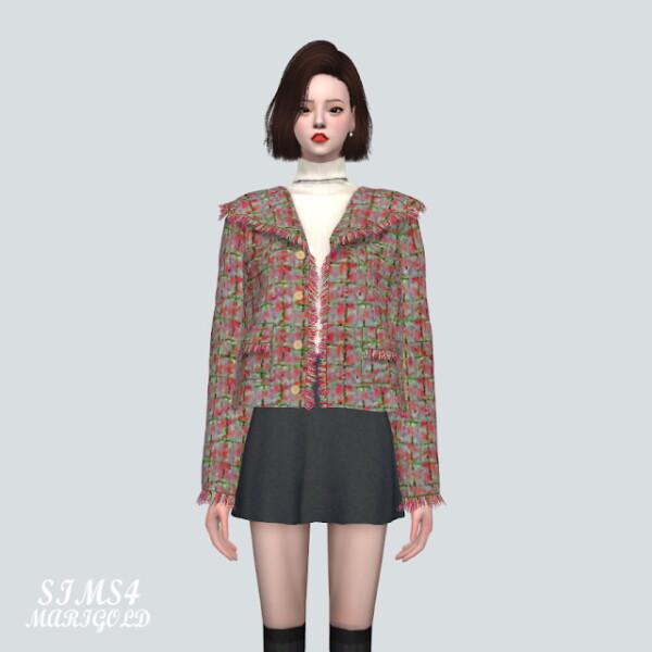W Sailor Tweed Jacket W from SIMS4 Marigold