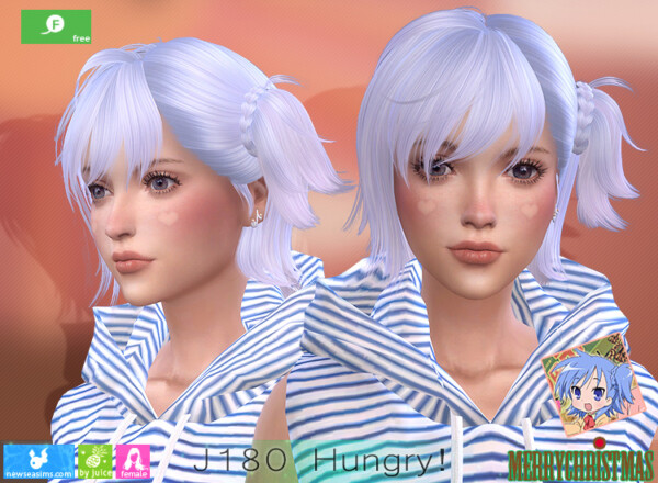 J180 Hungry Hair from NewSea • Sims 4 Downloads