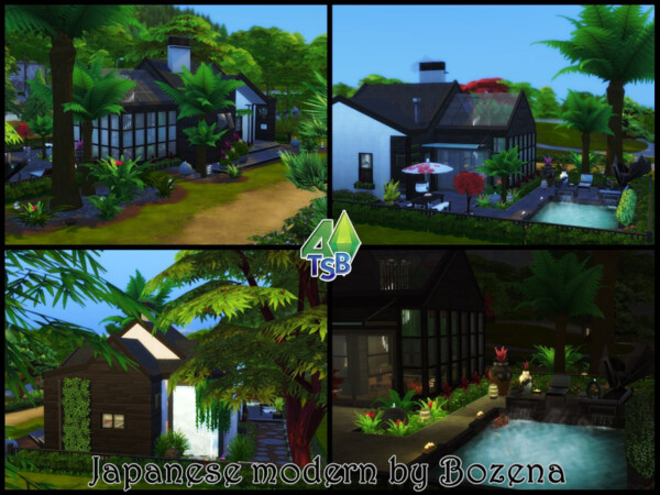 Japanese modern house by bozena from TSR