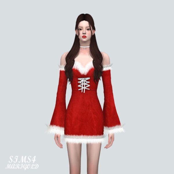 Christmas Mini Dress from SIMS4 Marigold