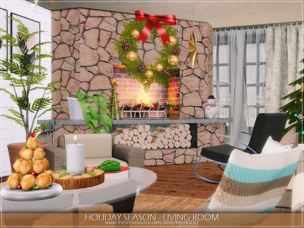 Holiday Season Living Room by MychQQQ from TSR