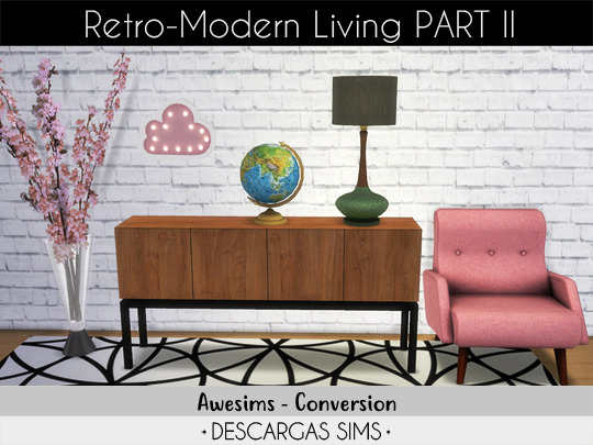 Retro Modern Living from Descargas Sims